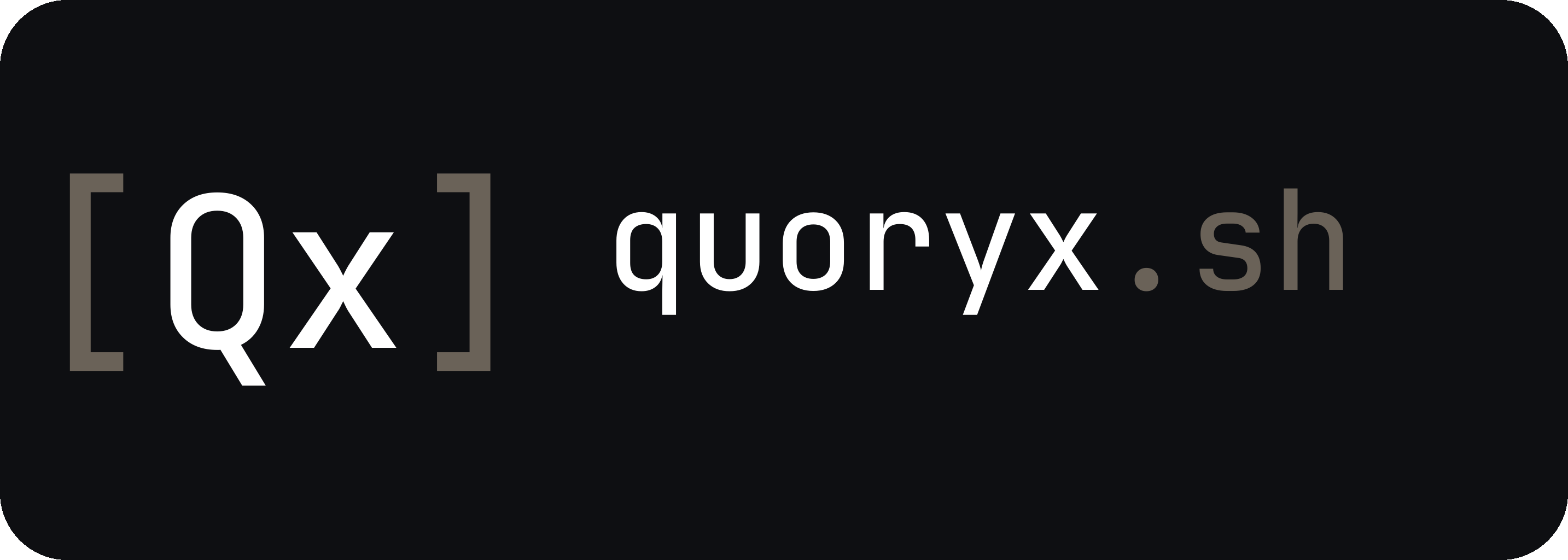 Quoryx.sh banner